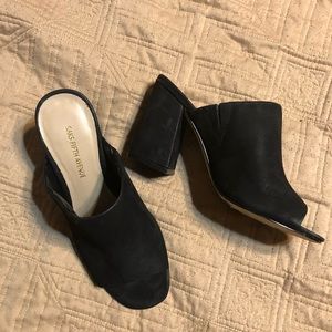Saks Fifth Ave open toe mule heels size 5M